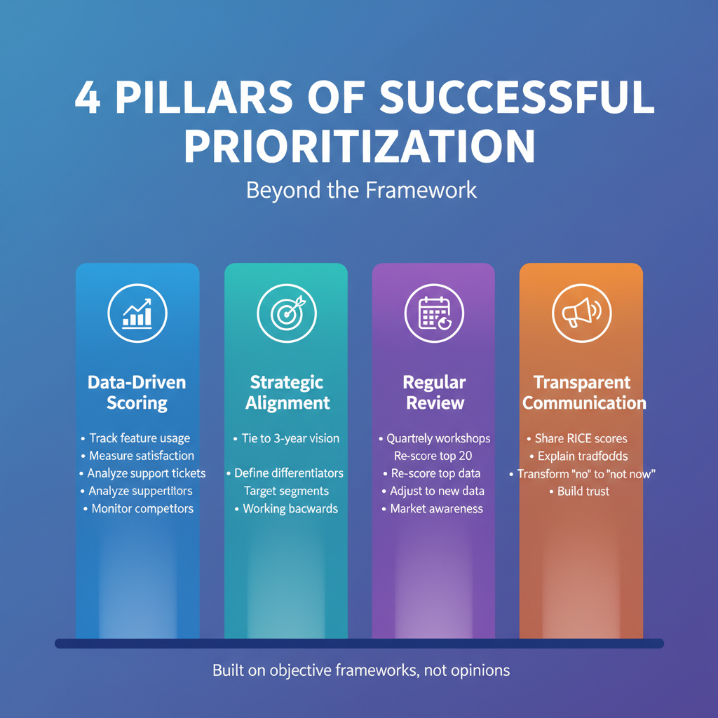 Four pillars of successful prioritization beyond the framework