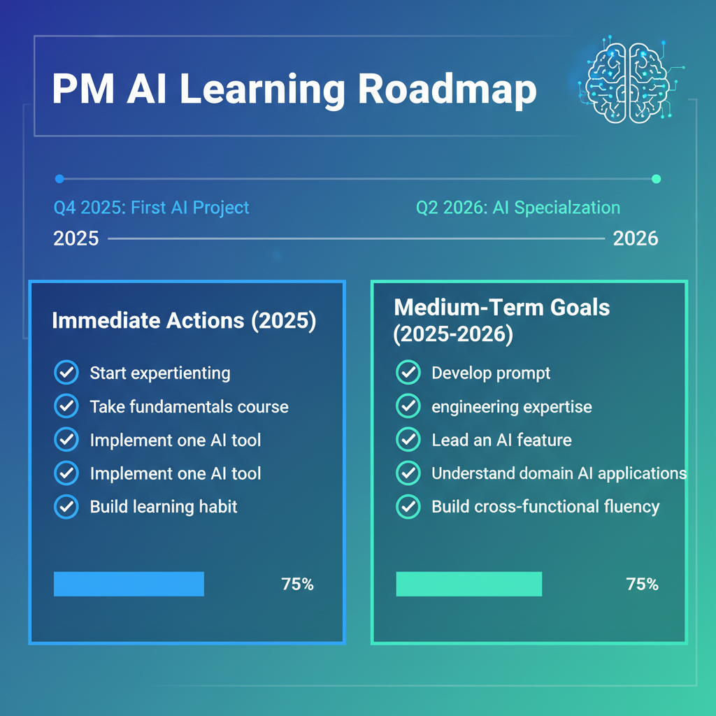 PM AI Learning Roadmap: Immediate actions in 2025 and medium-term goals for 2025-2026